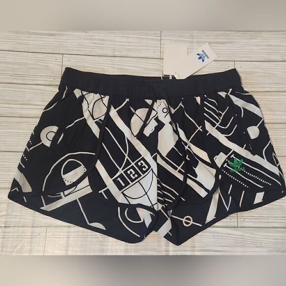 Adidas White and Black Track Shorts Size Small - Picture 3 of 12